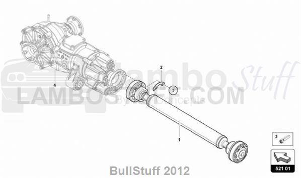 2017 Lamborghini AVENTADOR SV LP750-4 ROADSTER AUSTRALIA CARDAN SHAFT (521.01.00)